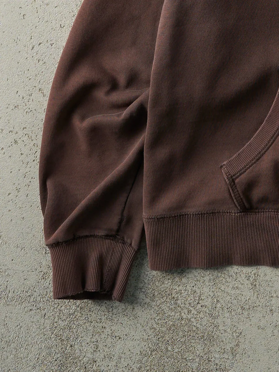 Vintage Y2K Sun Faded Brown Roots Athletics Zip Up Boxy Hoodie (M) sold by Rebalance Vintage product image thumbnail 3