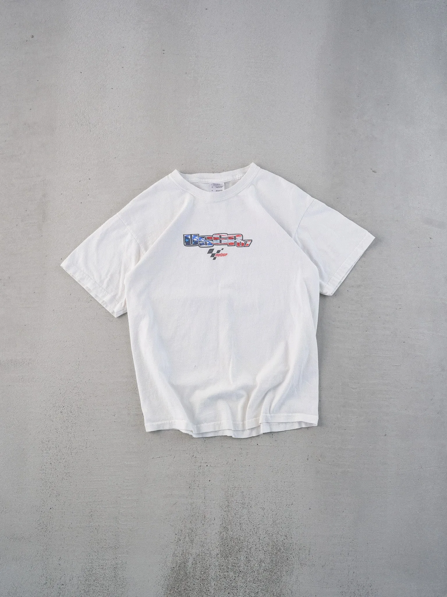 Vintage 07' White USGR Bike Racing Graphic Tee (XS/S) sold by Rebalance Vintage product image thumbnail 2