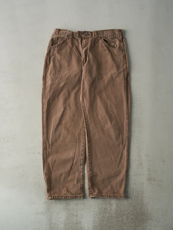 Vintage Y2K Faded Brown Dickies Work Pants (34x29.5) sold by Rebalance Vintage