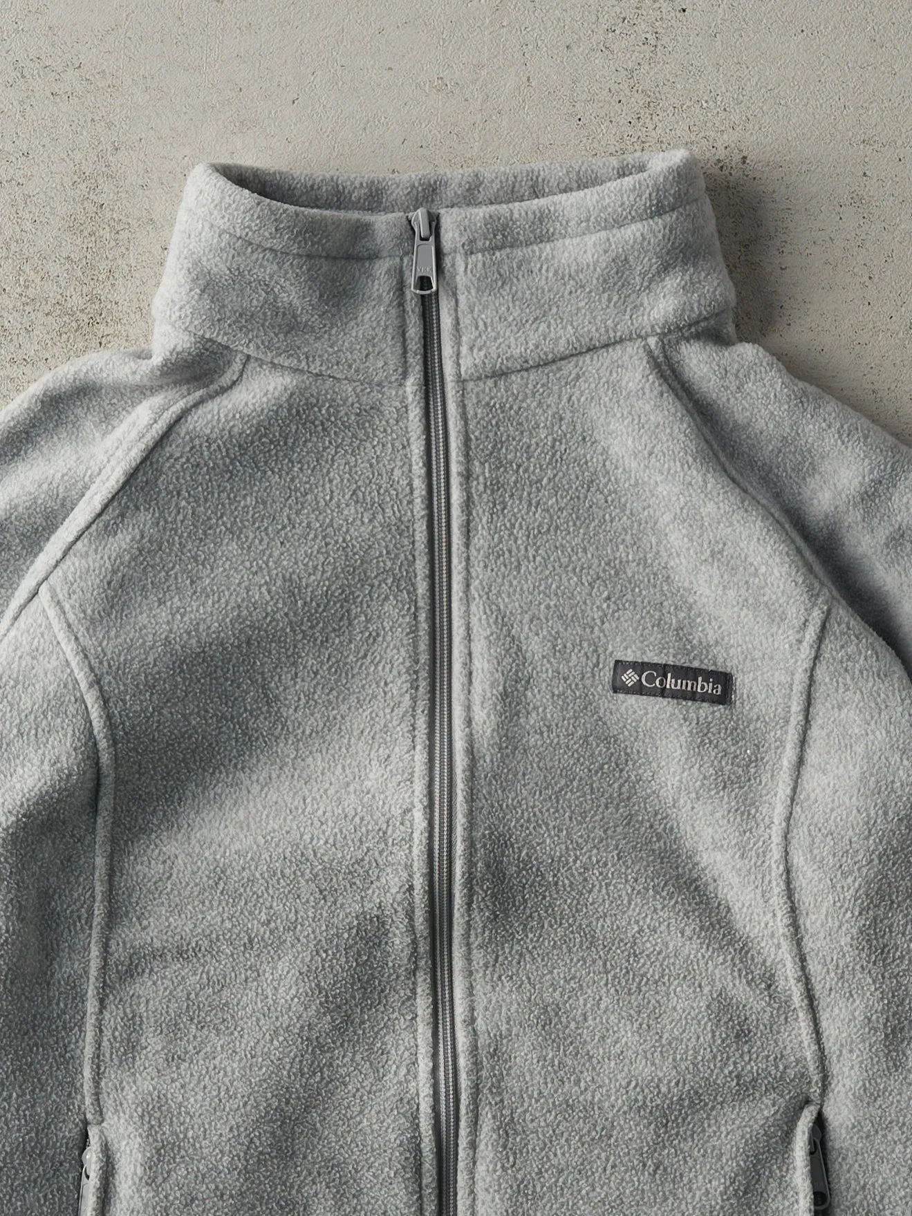 Vintage Y2K Grey Columbia Fleece Zip Up Sweater (M) sold by Rebalance Vintage product image thumbnail 2