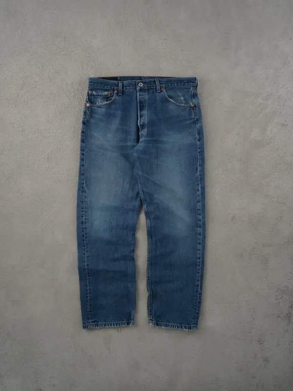 Vintage 90s Blue Levi's 501 Denim Jeans (36x30) sold by Rebalance Vintage