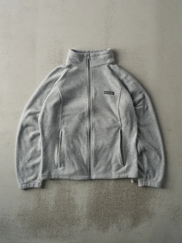 Vintage Y2K Grey Columbia Fleece Zip Up Sweater (M) sold by Rebalance Vintage