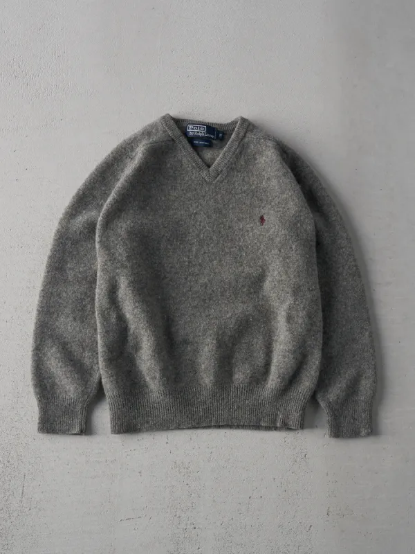 Vintage Warm Grey Polo Ralph Wool Pullover Knit Sweater (S) sold by Rebalance Vintage