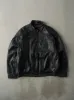 Vintage 80s Black Todays News Leather Jacket (L) sold by Rebalance Vintage