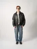 Vintage 80s Black Todays News Leather Jacket (L) sold by Rebalance Vintage