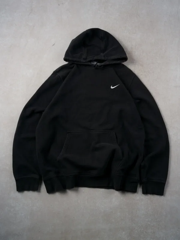 Vintage Y2k Black Nike Embroidery Blank Hoodie (L) sold by Rebalance Vintage