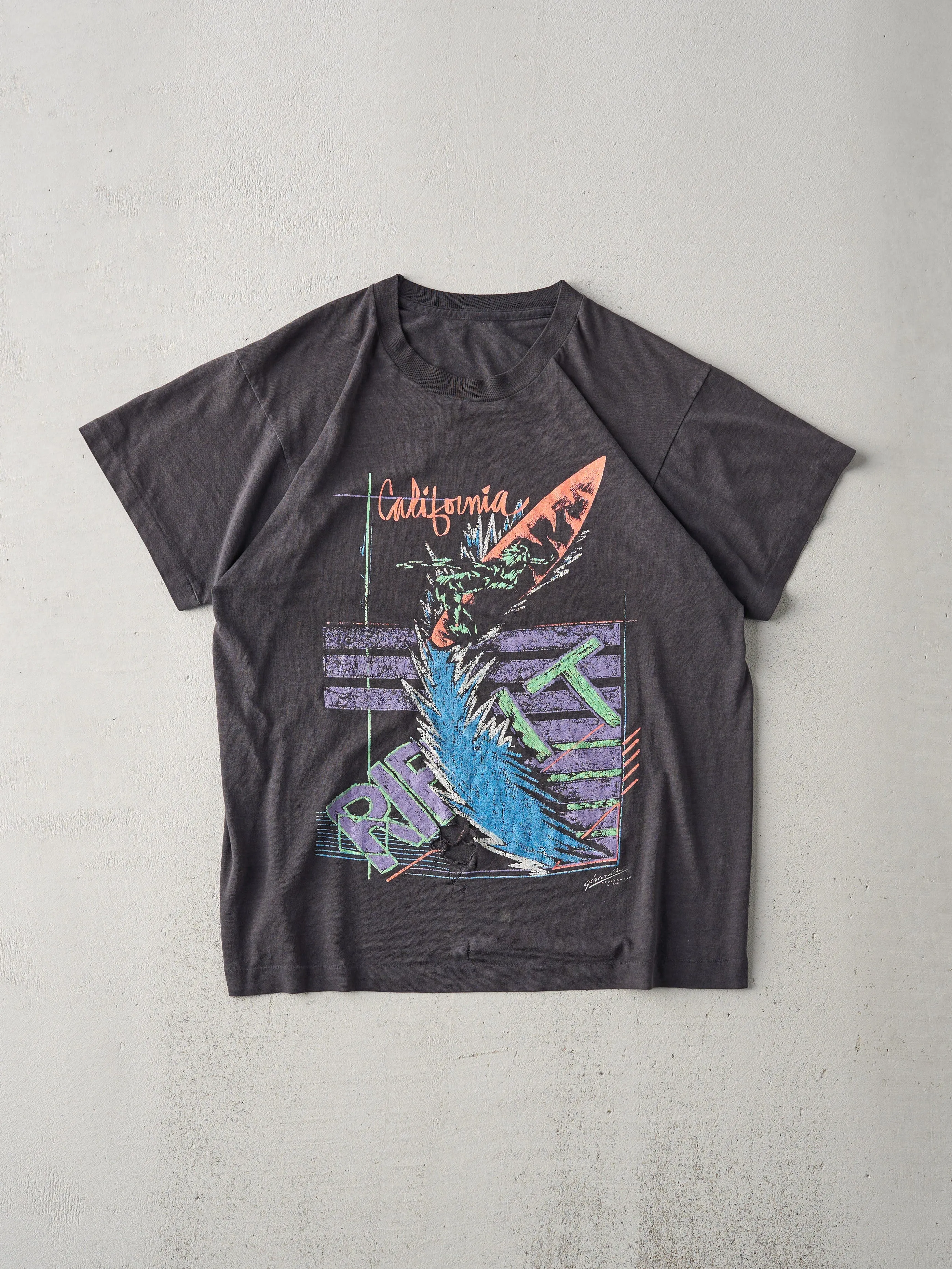 Vintage 88' Black "California Rip It" Tee (S) sold by Rebalance Vintage