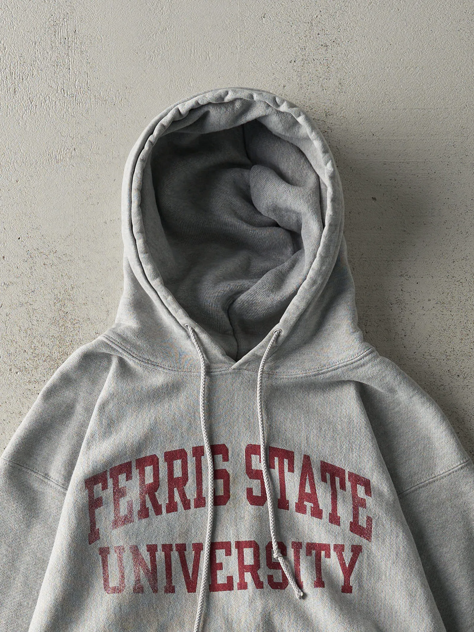 Vintage Y2K Grey Ferris State University Champion Reverse Weave Hoodie (M) sold by Rebalance Vintage product image thumbnail 2