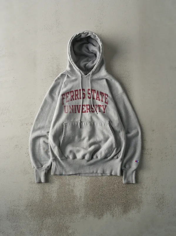 Vintage Y2K Grey Ferris State University Champion Reverse Weave Hoodie (M) sold by Rebalance Vintage