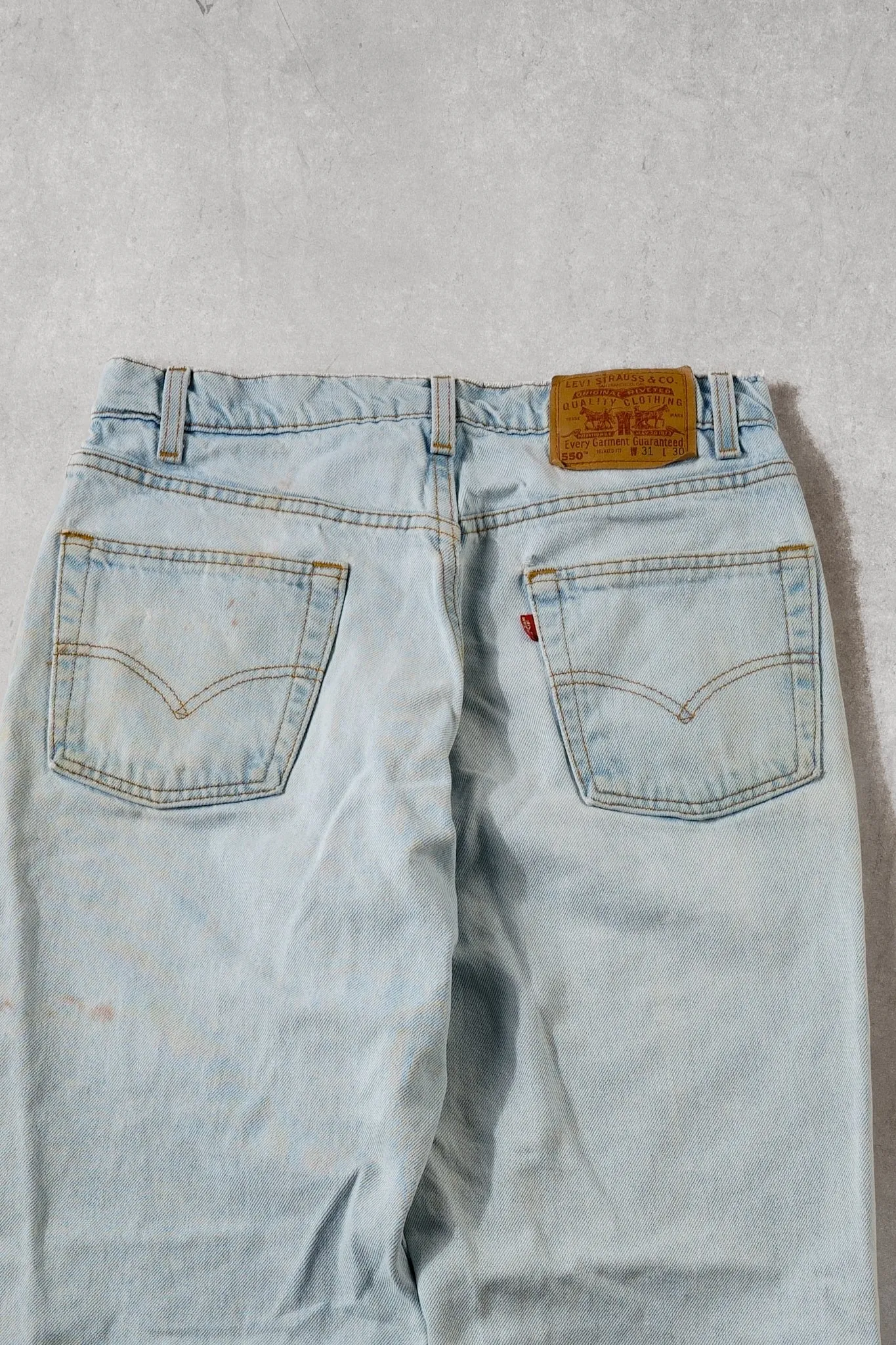Vintage 90s Light Blue Levi's 550 Denim Jeans (30x30) sold by Rebalance Vintage product image thumbnail 4