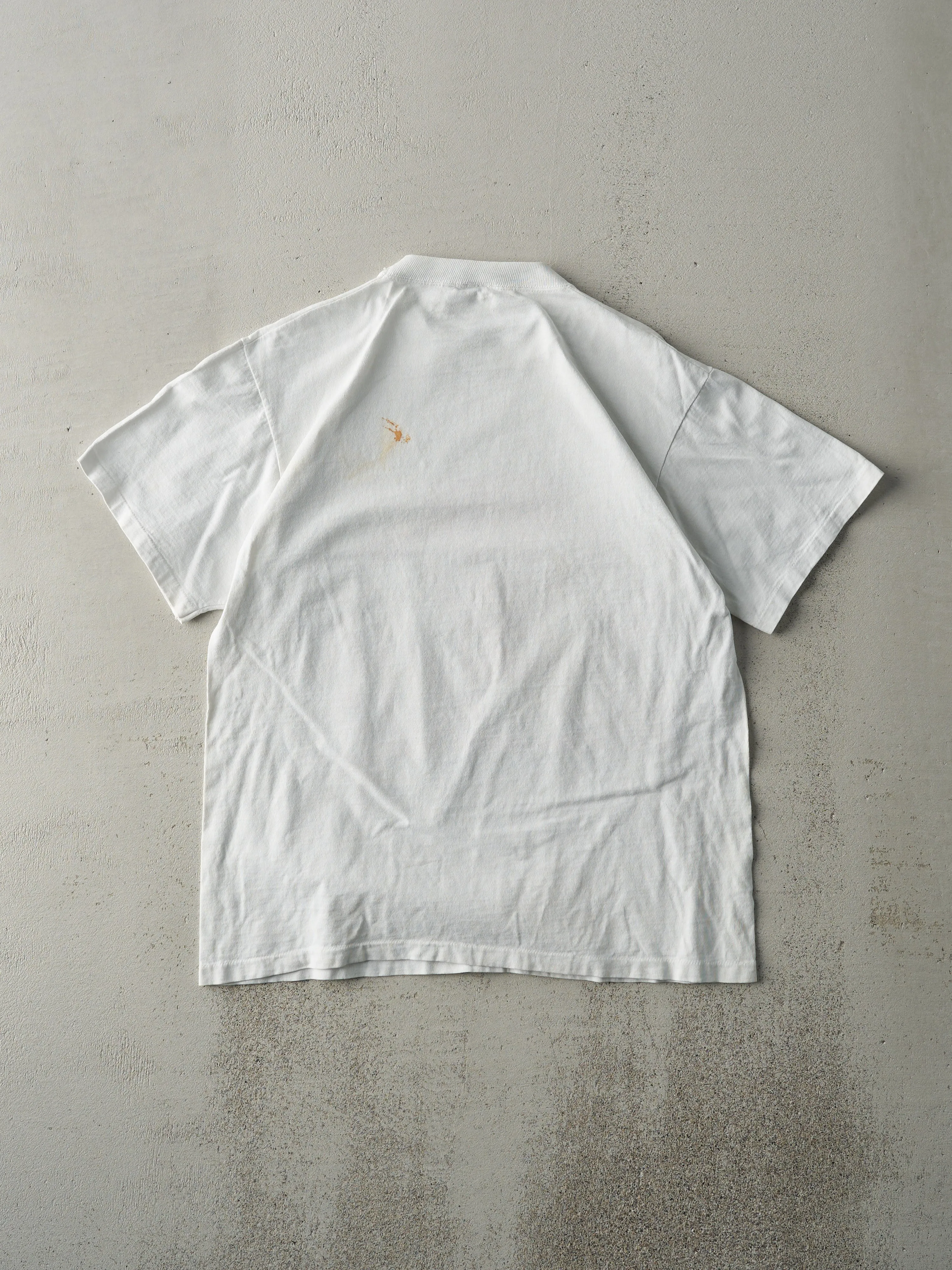Vintage 90s White Chicago Bulls NBA Tee (M) sold by Rebalance Vintage product image thumbnail 2