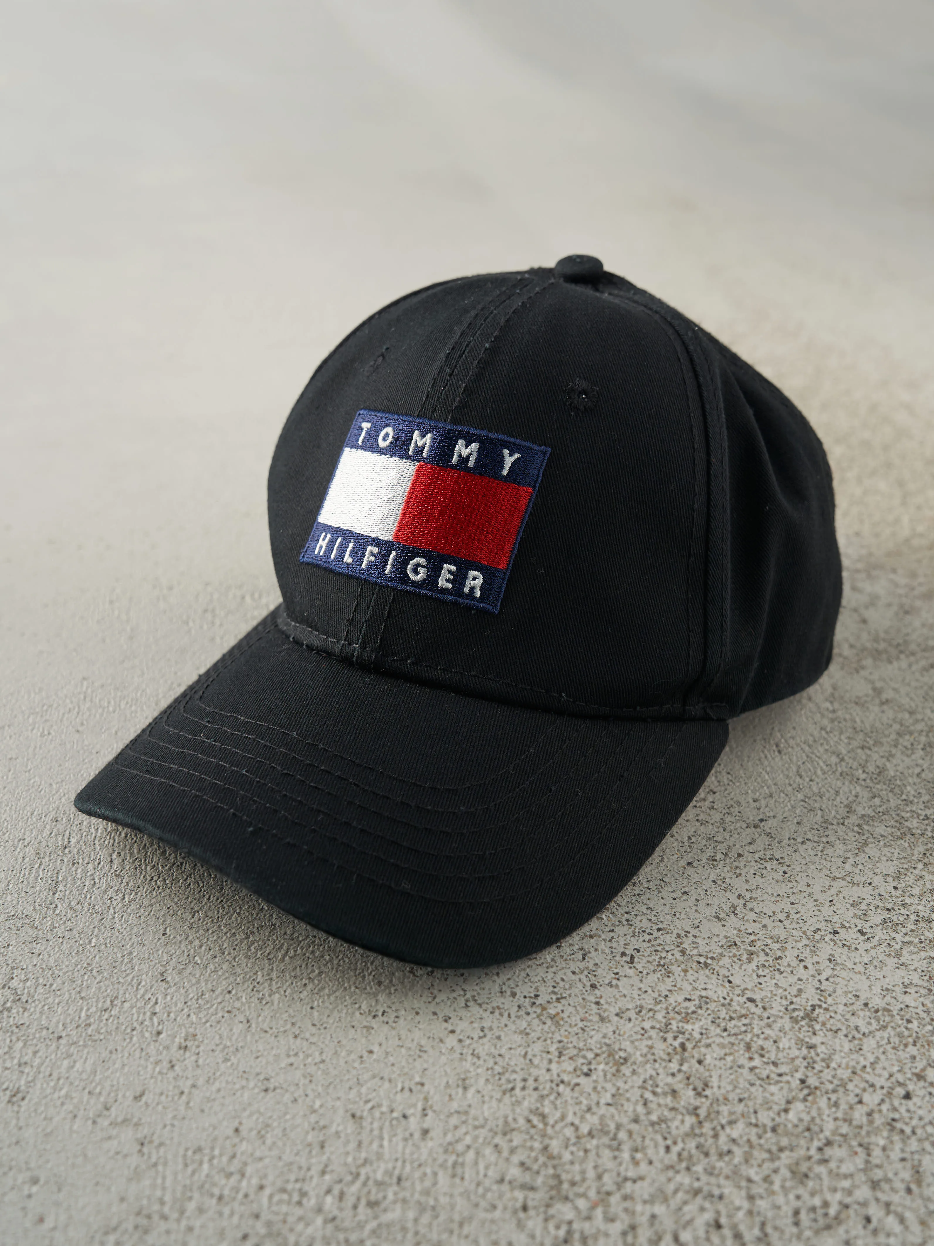 Vintage Y2K Black Tommy Hilfiger Embroidered Strap Back Hat sold by Rebalance Vintage product image thumbnail 2