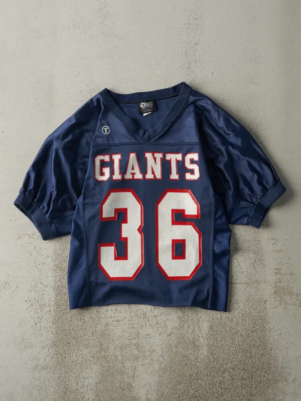 Vintage Y2K Navy Blue Giants #36 Cropped Football Jersey (S) sold by Rebalance Vintage