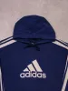 Vintage Faded Navy Blue Adidas 3 Stripes Hoodie (L/XL) sold by Rebalance Vintage