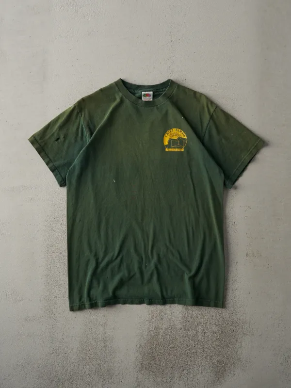 Vintage Y2K Forest Green Sun Faded Critz Farms Tee (S) sold by Rebalance Vintage