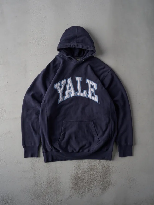 Vintage 90s Navy Blue Yale Embroidered Hoodie (XL) sold by Rebalance Vintage