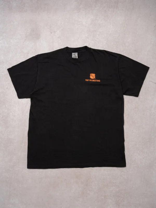 Vintage '97 Black NHL PR Meeting Tee (L) sold by Rebalance Vintage