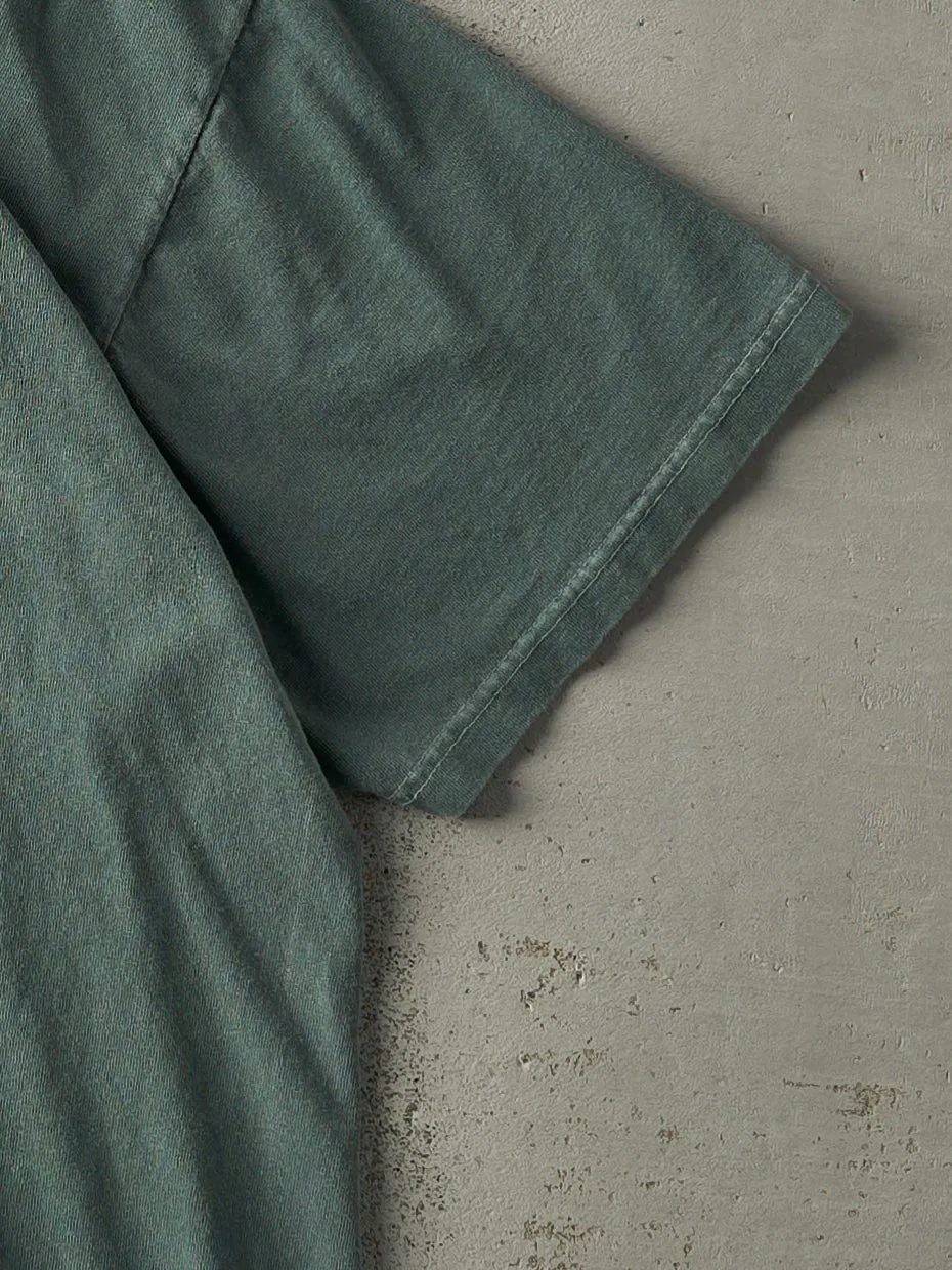 Vintage 90s Washed Green Embroidered West Coast Tee (L) sold by Rebalance Vintage product image thumbnail 3