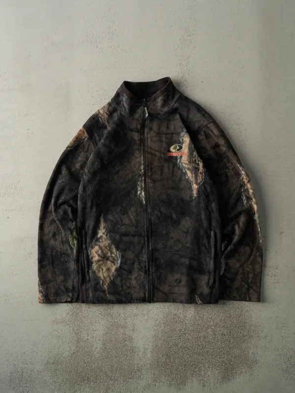 Vintage Y2K Camo Mossy Oak Zip Up Fleece Sweater (M) sold by Rebalance Vintage