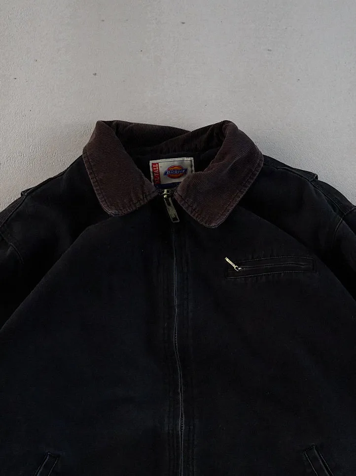 Vintage Y2K Washed Black Dickies Collared Workwear Jacket (XL) sold by Rebalance Vintage product image thumbnail 2