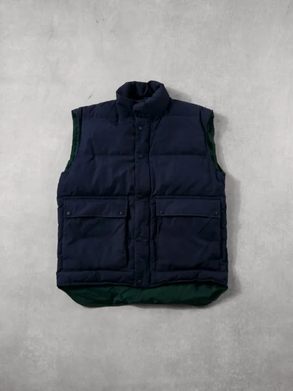 Vintage 90s Navy Blue Eddie Bauer Puffer Vest (L) sold by Rebalance Vintage