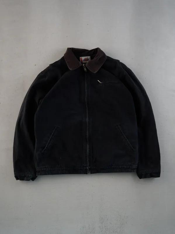 Vintage Y2K Washed Black Dickies Collared Workwear Jacket (XL) sold by Rebalance Vintage
