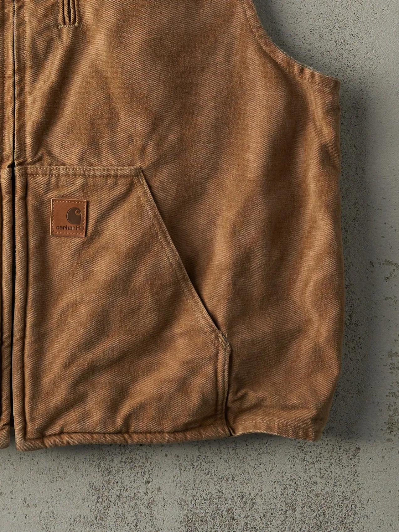 Vintage Y2K Camel Carhartt Sherpa Lined Vest (M/L) sold by Rebalance Vintage product image thumbnail 3