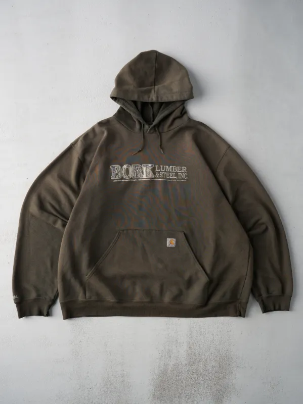 Vintage 90s Dark Green Bork Lumber Real Tree Carhartt Hoodie (XXL) sold by Rebalance Vintage