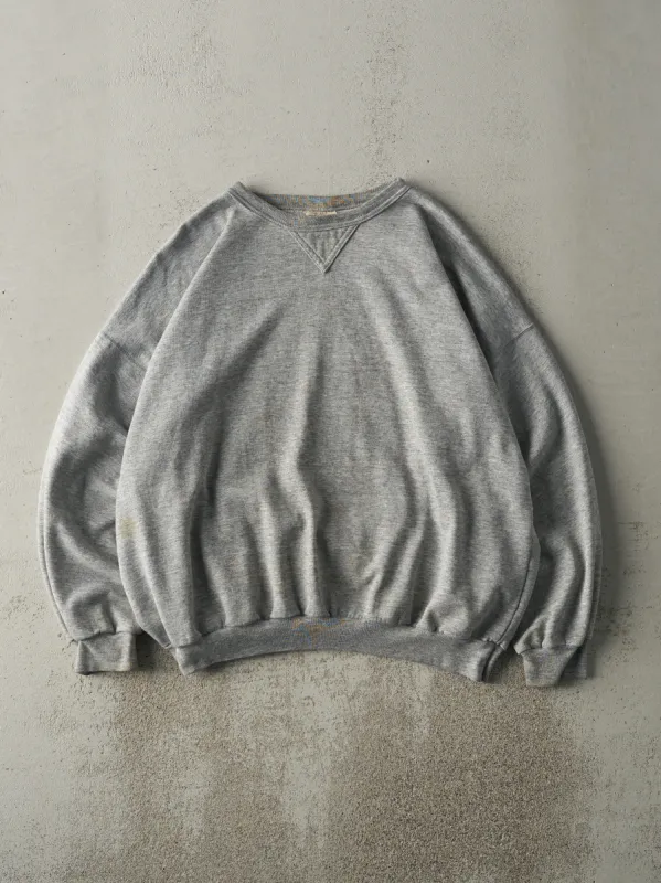 Vintage 90s Grey Blank Boxy Crewneck (L/XL) sold by Rebalance Vintage