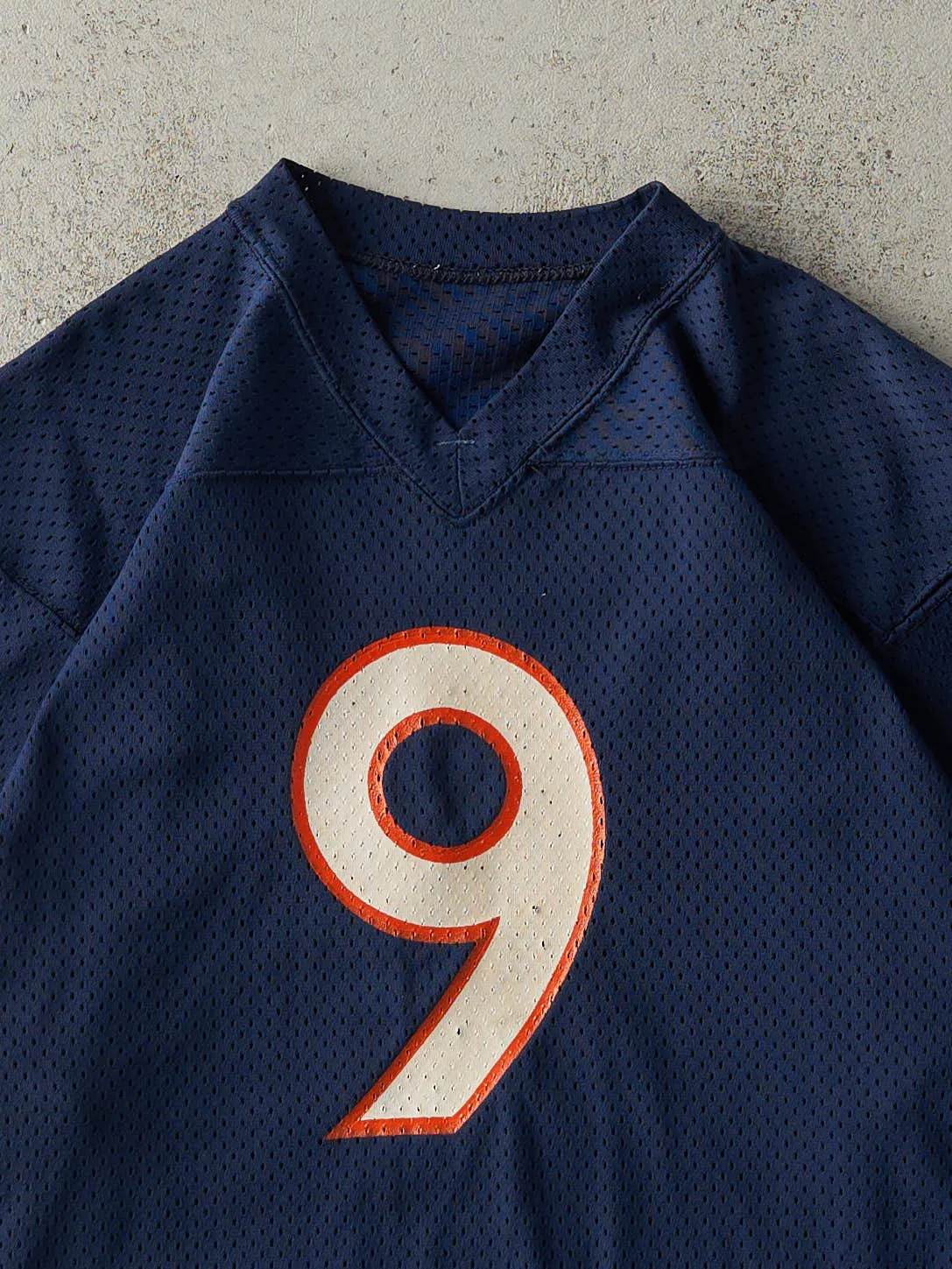 Vintage 80s Navy Blue Chicago Bears #9 Jim McMahon Cropped Football Jersey (XS/S) sold by Rebalance Vintage product image thumbnail 3