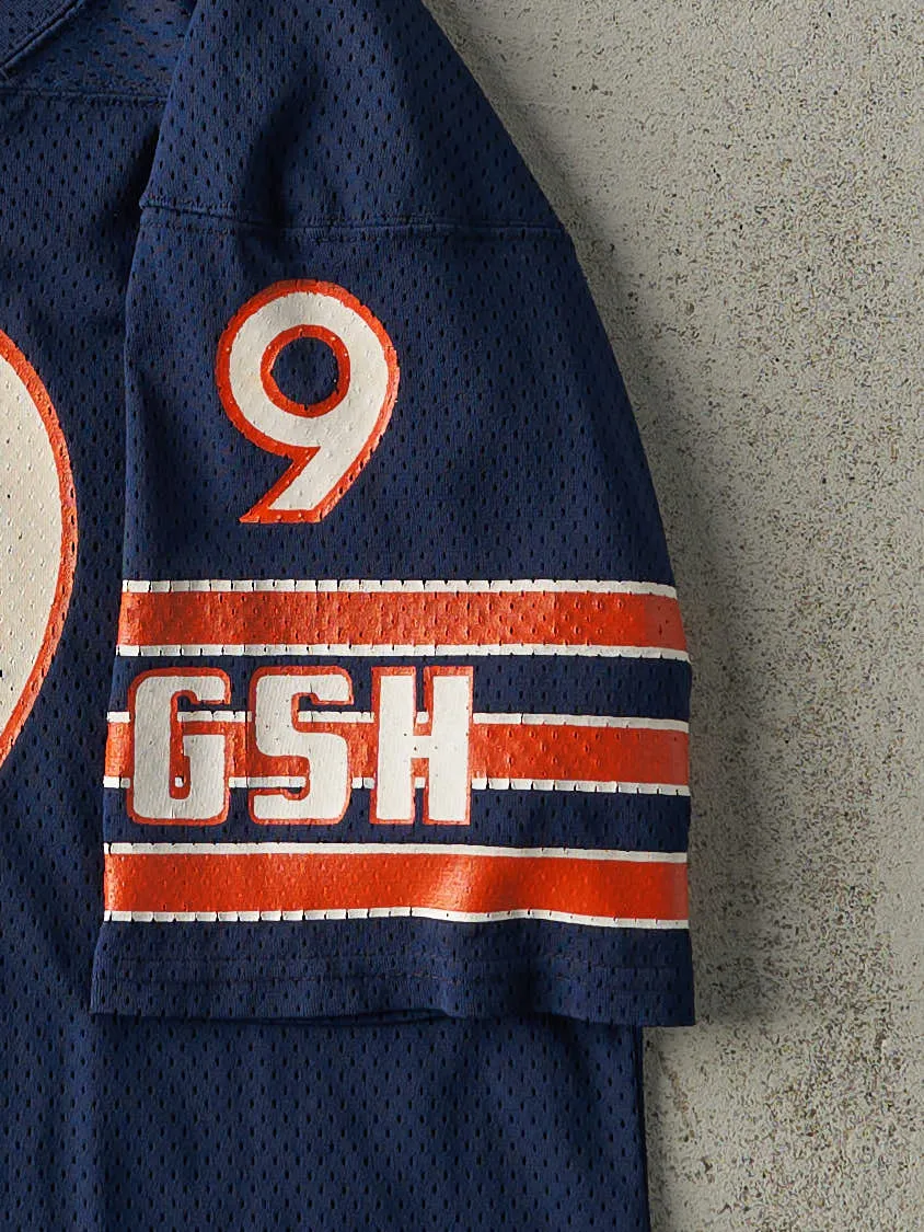 Vintage 80s Navy Blue Chicago Bears #9 Jim McMahon Cropped Football Jersey (XS/S) sold by Rebalance Vintage product image thumbnail 4