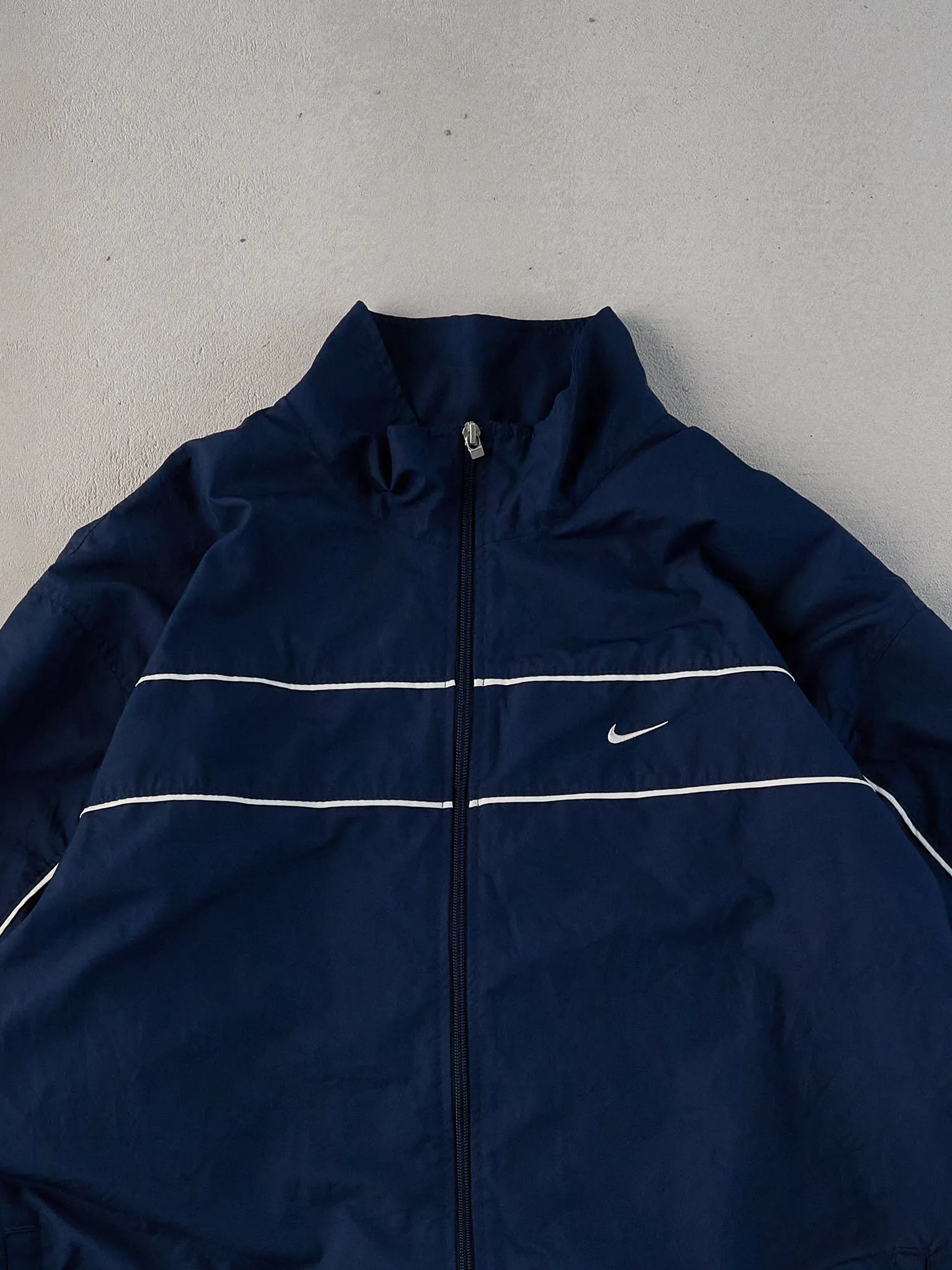 Vintage Y2K Navy Blue Nike Windbreaker (XL/XXL) sold by Rebalance Vintage product image thumbnail 3