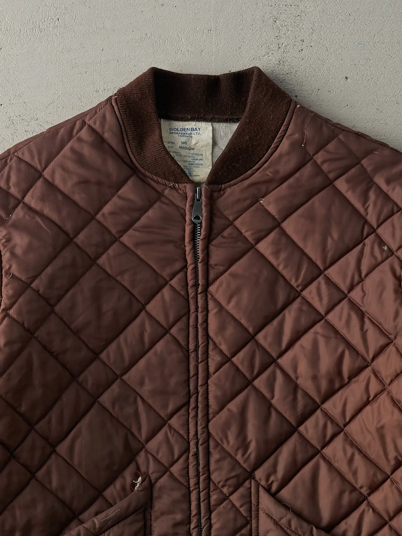 Vintage 90s Brown Nylon Liner Jacket (S) sold by Rebalance Vintage product image thumbnail 2