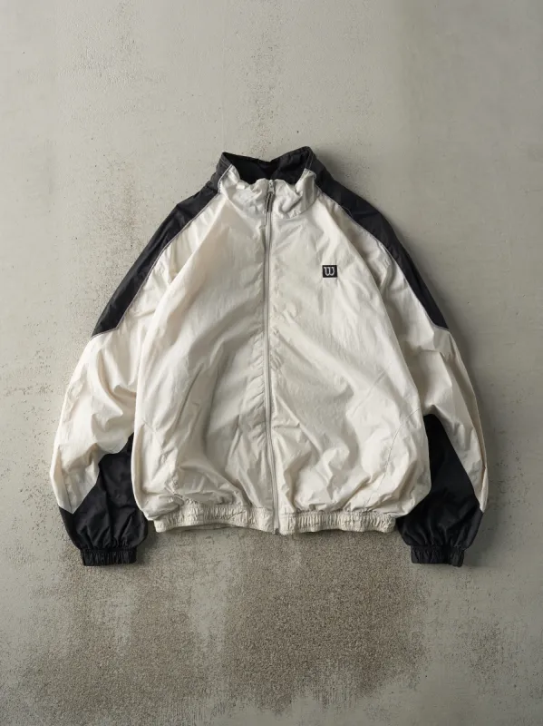 Vintage Y2K White & Black Wilson Track Jacket (M) sold by Rebalance Vintage