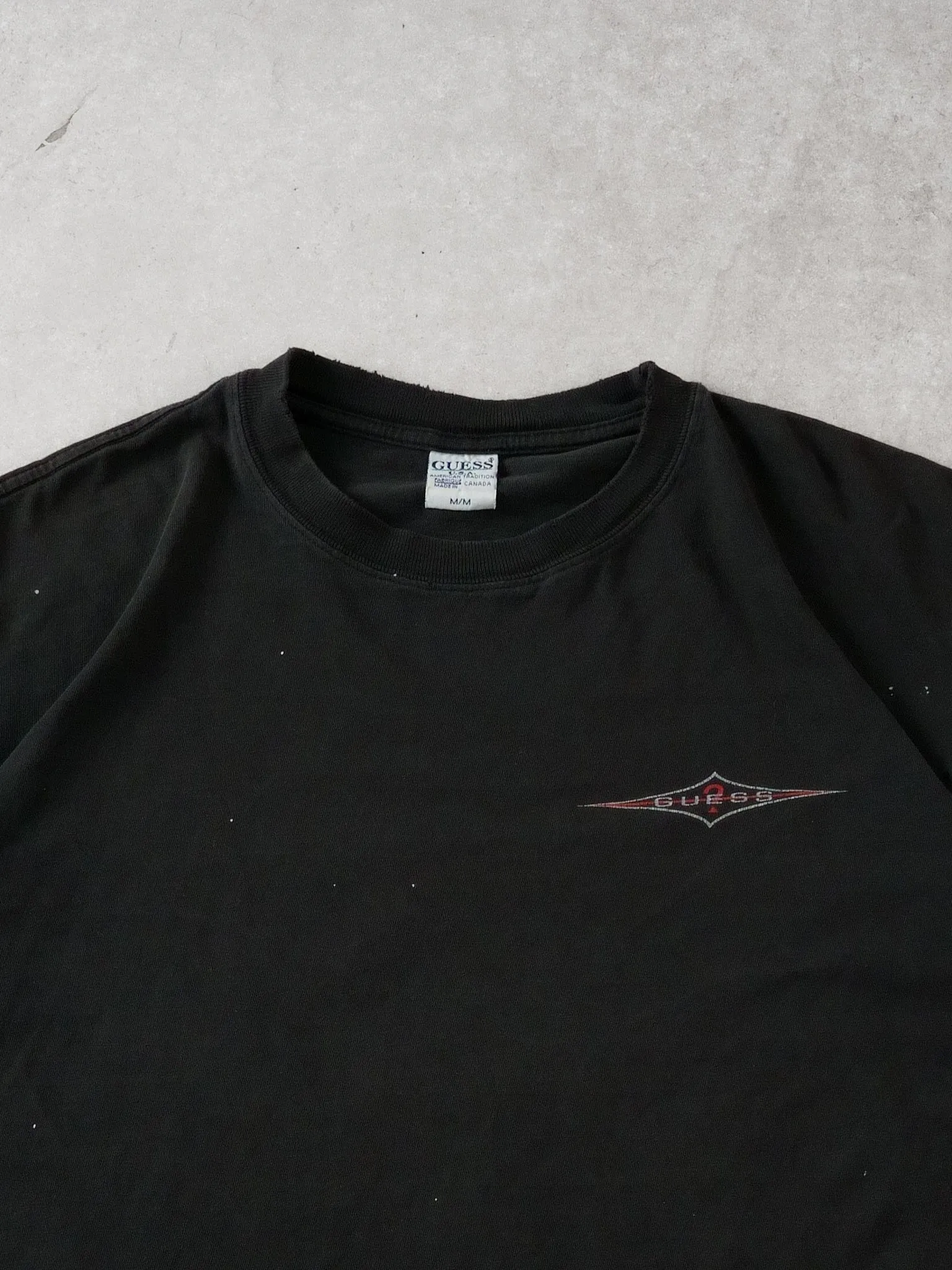 Vintage 90s Washed Black Guess USA Tee (M) sold by Rebalance Vintage product image thumbnail 2
