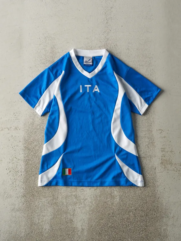 Vintage Y2K Blue Italia Soccer Jersey (S) sold by Rebalance Vintage