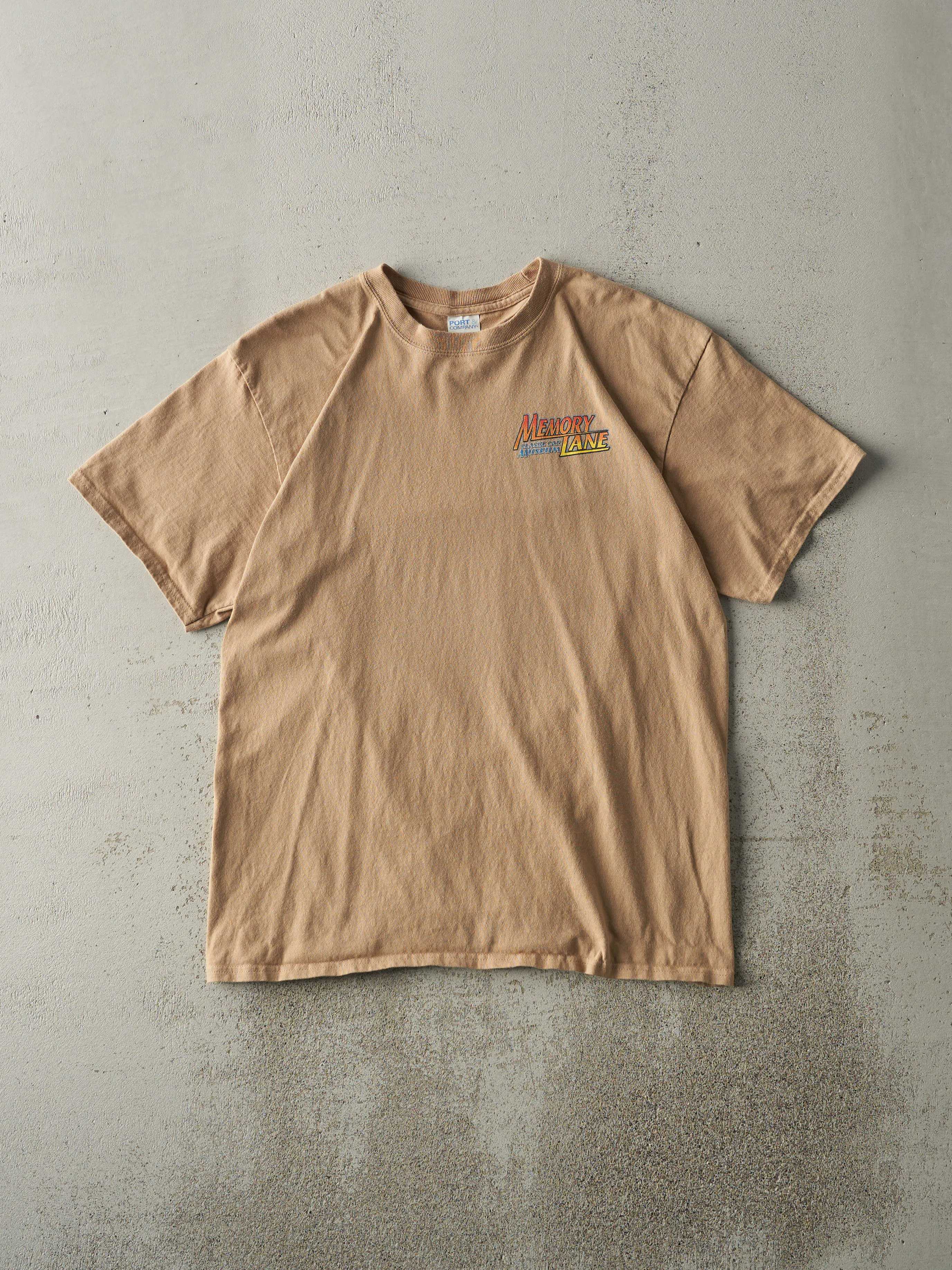 Vintage Y2K Beige Memory Lane Classic Car Museum Tee (M) sold by Rebalance Vintage product image thumbnail 2