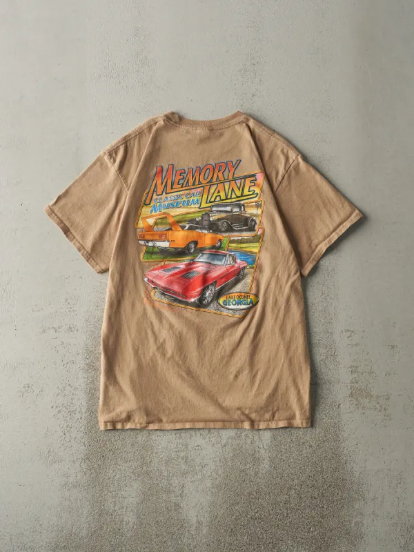 Vintage Y2K Beige Memory Lane Classic Car Museum Tee (M) sold by Rebalance Vintage