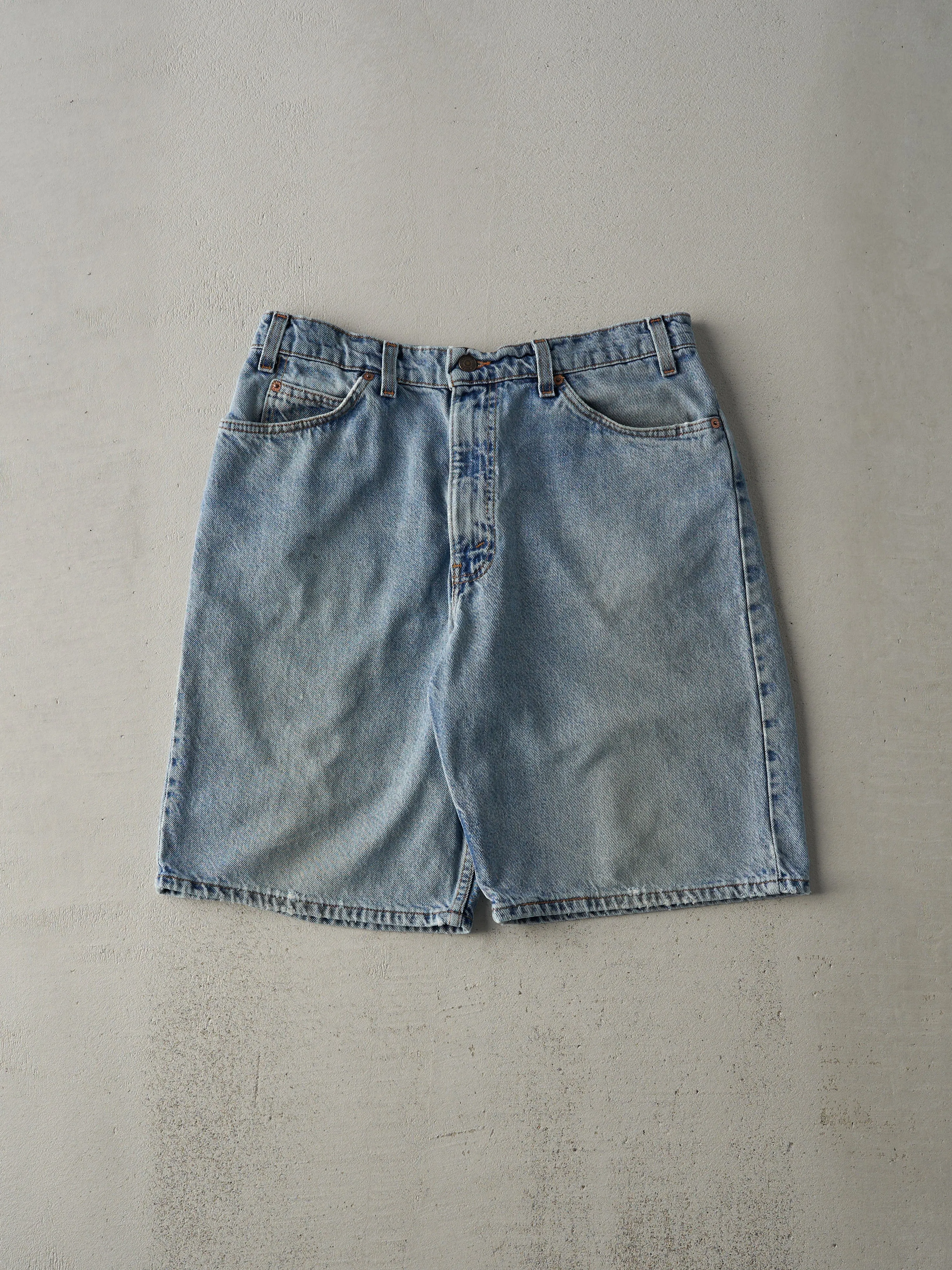 Vintage 80s Light Wash Levi's 560 Loose Fit White Tab Jean Shorts (33x10) sold by Rebalance Vintage