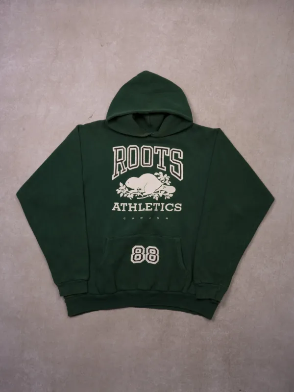 Vintage 90s Oak Green Roots Athletics 88 Hoodie (L/XL) sold by Rebalance Vintage