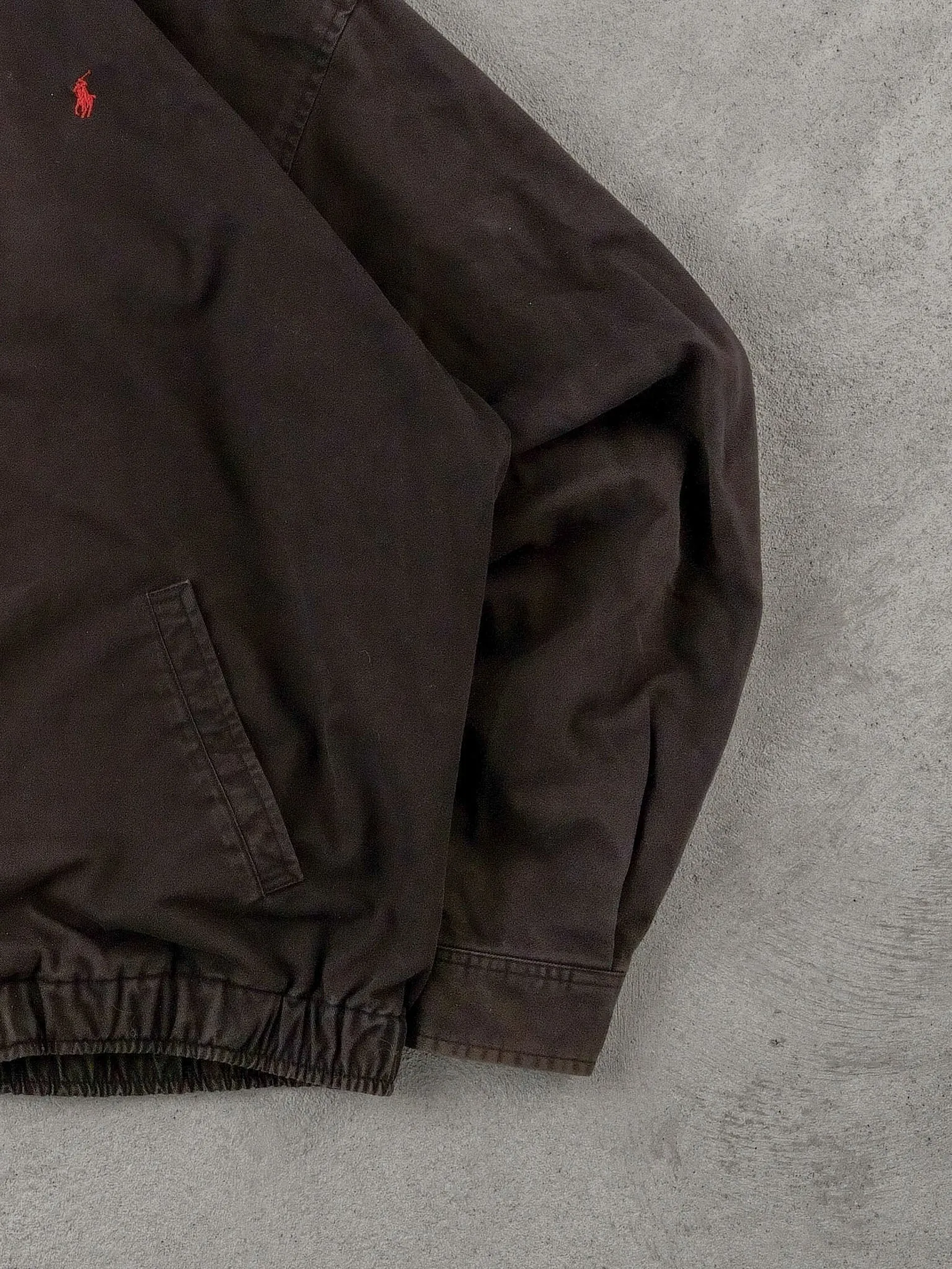 Vintage 90s Brown Polo By Ralph Lauren Collared Zip Up (XL/XXL) sold by Rebalance Vintage product image thumbnail 3