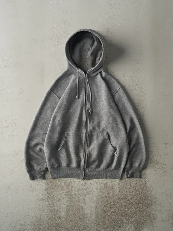 Vintage 90s Grey Russell Athletic Zip Up Hoodie (M) sold by Rebalance Vintage