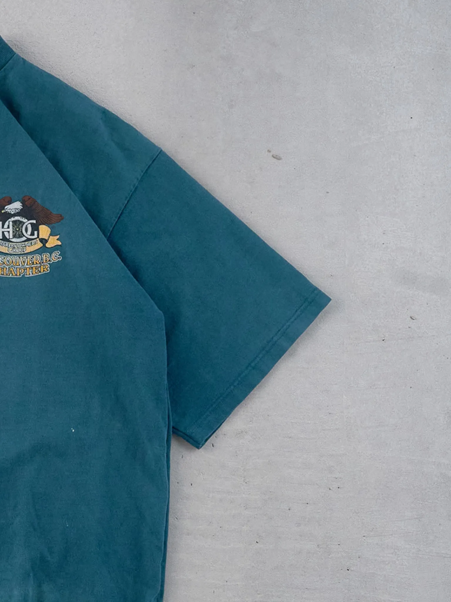 Vintage 90s Teal Harley Davidson Vancouver BC Graphic Tee (M) sold by Rebalance Vintage product image thumbnail 5