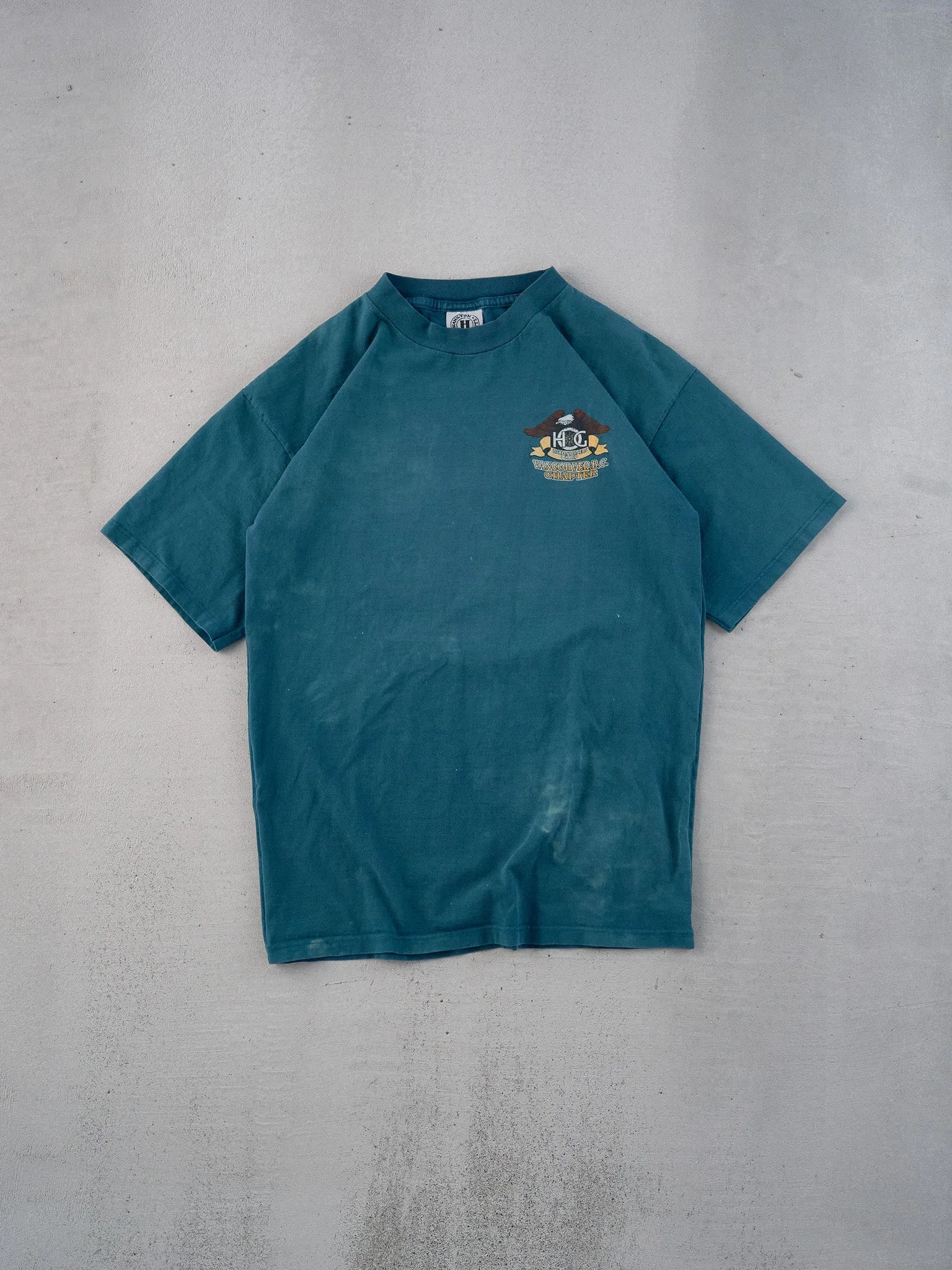 Vintage 90s Teal Harley Davidson Vancouver BC Graphic Tee (M) sold by Rebalance Vintage product image thumbnail 2
