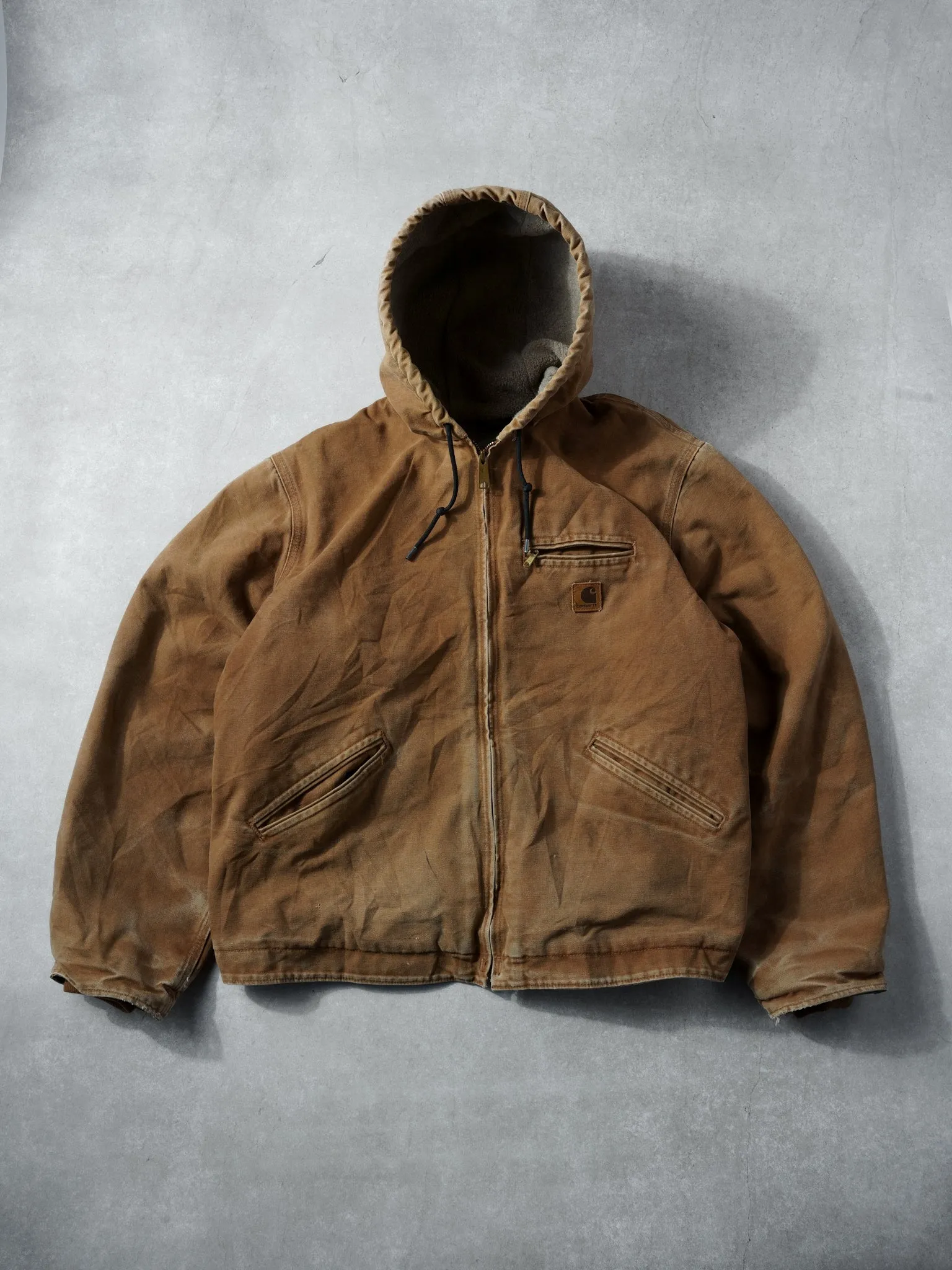 Vintage Khaki Carhartt Hooded Workwear Jacket (M/L) sold by Rebalance Vintage