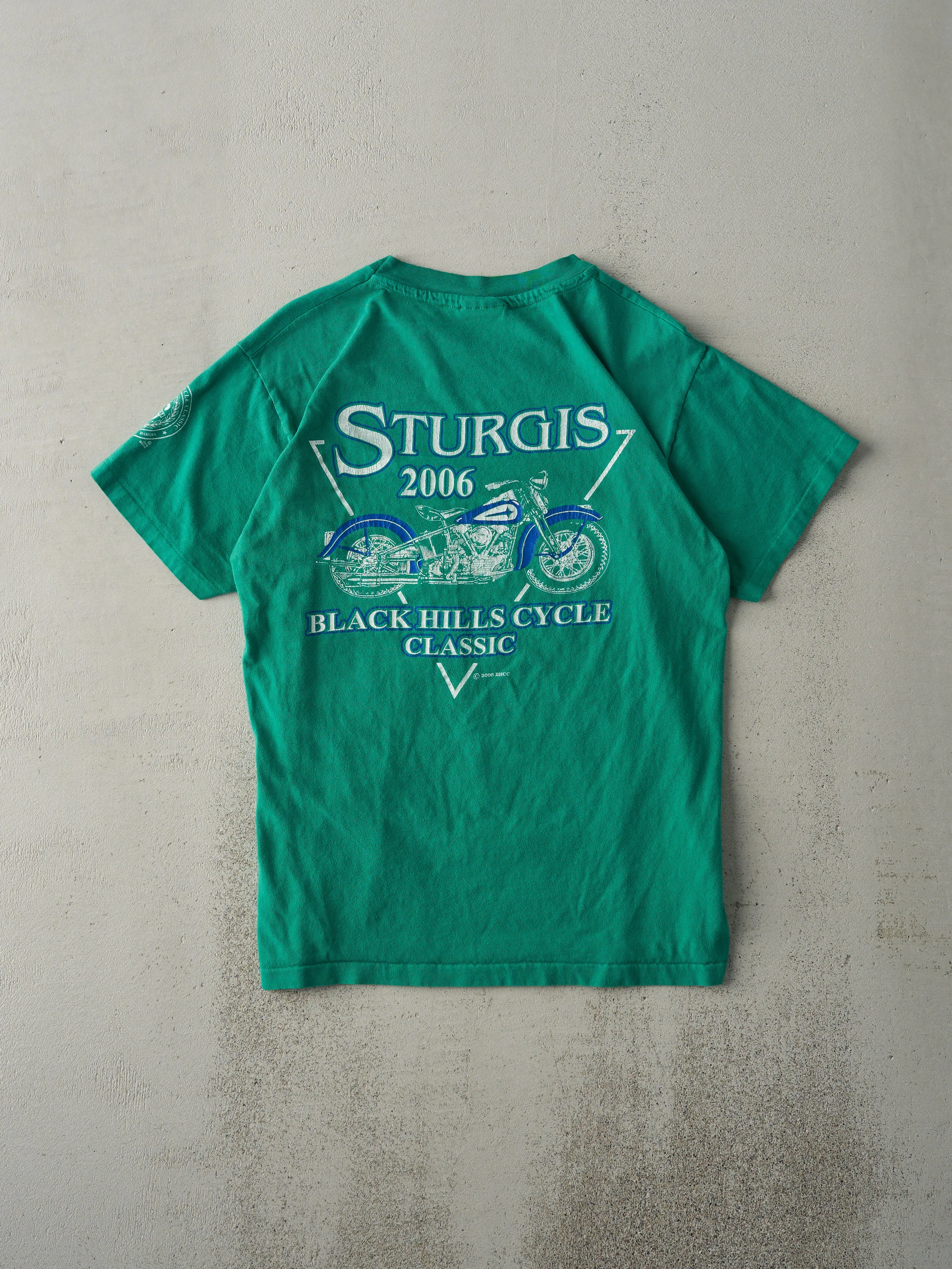 Vintage 06' Faded Green Sturgis Black Hills Single Stitch Tee (S) sold by Rebalance Vintage product image thumbnail 2