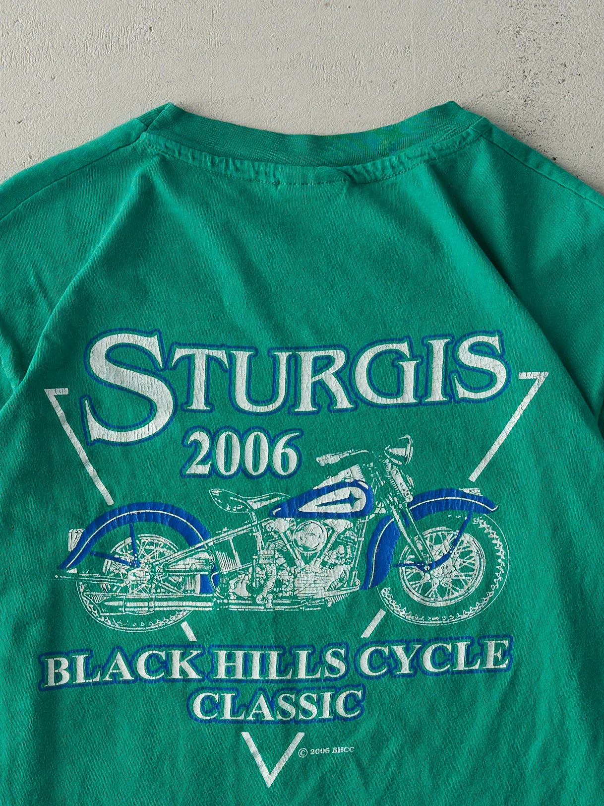 Vintage 06' Faded Green Sturgis Black Hills Single Stitch Tee (S) sold by Rebalance Vintage product image thumbnail 4