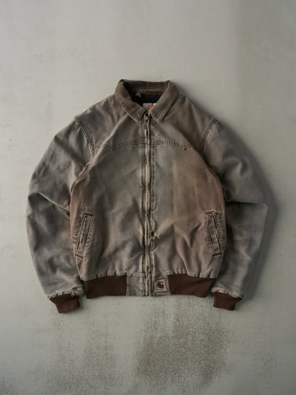 Vintage 90s Faded Grey Carhartt Sante Fe Workwear Jacket (M) sold by Rebalance Vintage