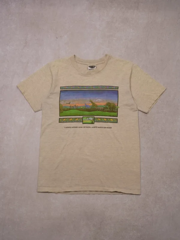 Vintage 90s Cream Toledo Zoo Animal Kingdom Single Stitch Graphic Tee (S) sold by Rebalance Vintage