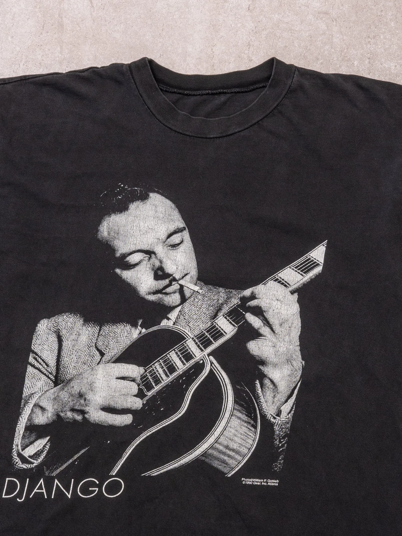 Vintage RARE 1990 Black Django Jazz Guitarist Tee (L) sold by Rebalance Vintage product image thumbnail 2